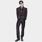 DEVIL FASHION Men's Gothic Cross Lace-up Zip Girdle