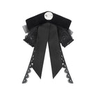 DEVIL FASHION Men's Gothic Cross Layered Bowknot Neckwear Black