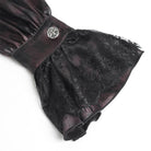 Camisa gótica de manga obispo con cuello vuelto y cruz de araña para hombre de DEVIL FASHION, color rojo.