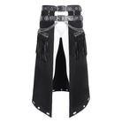DEVIL FASHION Men's Gothic Double-belt Tassels Kilt