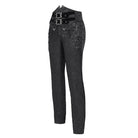 DEVIL FASHION Men's Gothic Double Buckles High-waisted Suit Pants