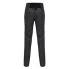 DEVIL FASHION Men's Gothic Double Buckles High-waisted Suit Pants