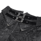 DEVIL FASHION Men's Gothic Double Buckles High-waisted Suit Pants