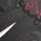 DEVIL FASHION Men's Gothic Double Color Rose Swallow-tailed Waistcoat