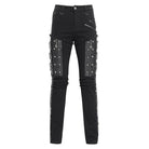 DEVIL FASHION Men's Gothic Eyelets Chains Studs Trousers