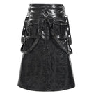 DEVIL FASHION Men's Gothic Eyelets Strap Rings Skirt