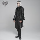DEVIL FASHION Men's Gothic Floral Crochet Lace-up Bell Sleeved Coat