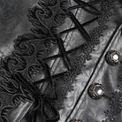 DEVIL FASHION Men's Gothic Floral Crochet Lace-up Bell Sleeved Coat