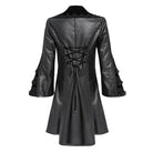 DEVIL FASHION Men's Gothic Floral Crochet Lace-up Bell Sleeved Coat