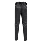 DEVIL FASHION Men's Gothic Floral Printed Buckle Lace-up Pants