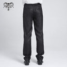 DEVIL FASHION Men's Gothic Floral Printed Suit Pants