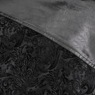 DEVIL FASHION Men's Gothic Floral Printed Turn-down Collar Shirt