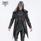 DEVIL FASHION Herren Gothic Jacke mit unregelmäßigen Ösen und Kapuze