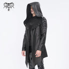 DEVIL FASHION Herren Gothic Jacke mit unregelmäßigen Ösen und Kapuze