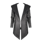 DEVIL FASHION Herren Gothic Jacke mit unregelmäßigen Ösen und Kapuze