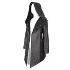 DEVIL FASHION Herren Gothic Jacke mit unregelmäßigen Ösen und Kapuze