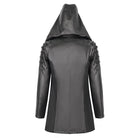 DEVIL FASHION Herren Gothic Jacke mit unregelmäßigen Ösen und Kapuze