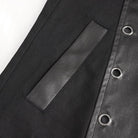 DEVIL FASHION Herren Gothic Jacke mit unregelmäßigen Ösen und Kapuze