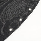 DEVIL FASHION Men's Gothic Irregular Multi-chain Coat with Hood Black