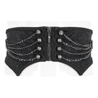 DEVIL FASHION Men's Gothic Irregular Multi-chain Zipper Girdle