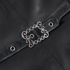Chaleco gótico jacquard de cuello halter y botonadura sencilla para hombre DEVIL FASHION, color negro