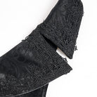 Chaleco gótico jacquard de cuello halter y botonadura sencilla para hombre DEVIL FASHION, color negro