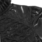 DEVIL FASHION Men's Gothic Lace Splice Lace-up Puff Sleeved Shirt