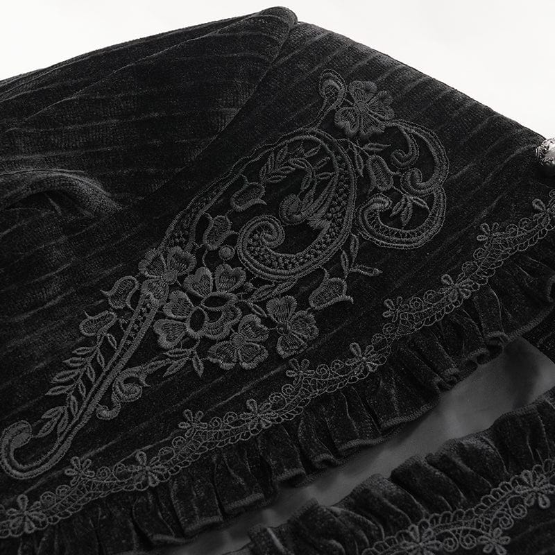 DEVIL FASHION Men's Gothic Lace Swallow-tailed Jacket