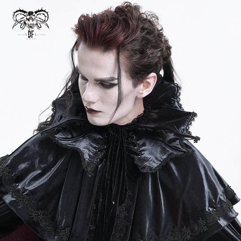 DEVIL FASHION Men's Gothic Lace-up Crochet Neckwear