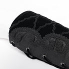 DEVIL FASHION Men's Gothic Lace-up Embroidered Velvet Splice Arm Sleeves