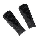 DEVIL FASHION Men's Gothic Lace-up Embroidered Velvet Splice Arm Sleeves