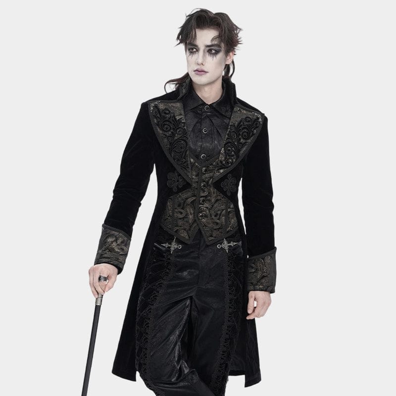 DEVIL FASHION Men's Gothic Lapel Single-breasted Jacket