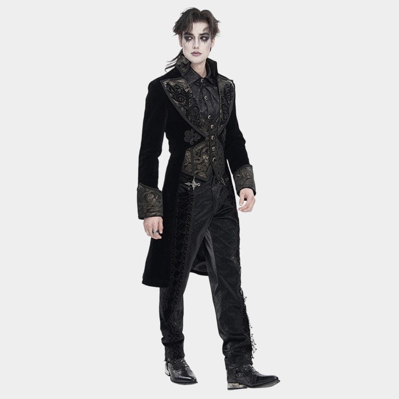 DEVIL FASHION Men's Gothic Lapel Single-breasted Jacket