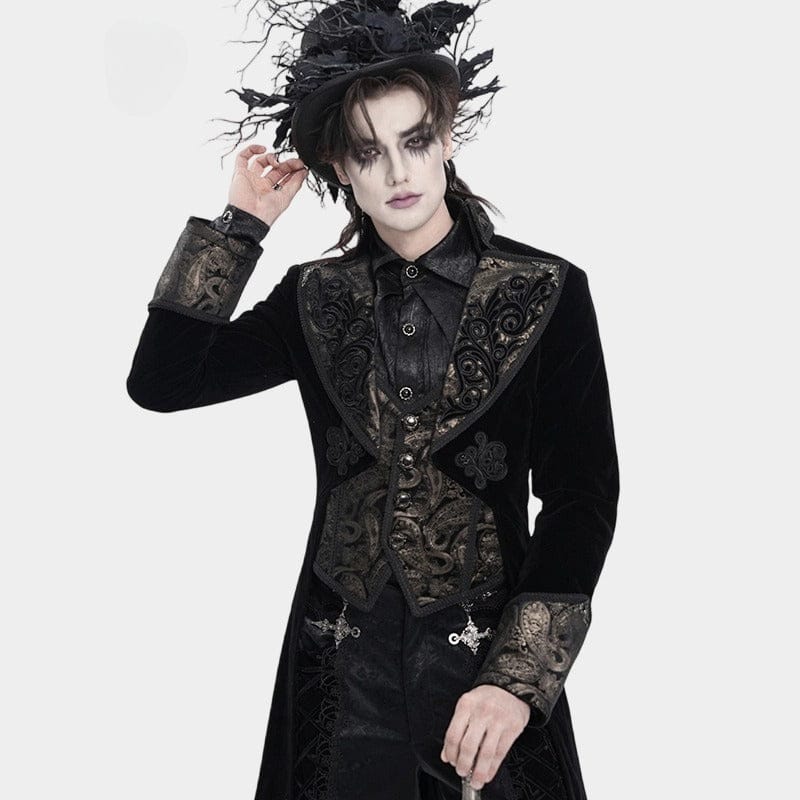 DEVIL FASHION Men's Gothic Lapel Single-breasted Jacket