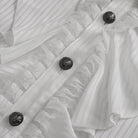 DEVIL FASHION Men's Gothic Puff Sleeved Ruffled Lace Splice Shirt White