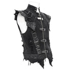 DEVIL FASHION Men's Gothic Rivets Chain Rings Vest