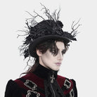 DEVIL FASHION Men's Gothic Rose Leaf Branch Hat