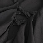 DEVIL FASHION Men's Gothic Ruffled Collar Puff Sleeved Shirt Black