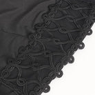 DEVIL FASHION Men's Gothic Ruffled Collar Puff Sleeved Shirt Black