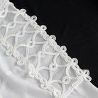 DEVIL FASHION Men's Gothic Ruffled Collar Puff Sleeved Shirt White