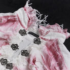 Camisa gótica de cuello alto con volantes y escote pronunciado para hombre de DEVIL FASHION