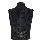 Chaleco gótico de cuello alto con volantes y botonadura sencilla para hombre de DEVIL FASHION