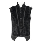 Chaleco gótico de cuello alto con volantes y botonadura sencilla para hombre de DEVIL FASHION
