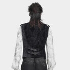Chaleco gótico de cuello alto con volantes y botonadura sencilla para hombre de DEVIL FASHION