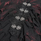 DEVIL FASHION Men's Gothic Ruffled Stand Collar Plunging Shirt