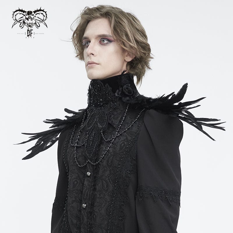 L'VOW Gothic Victorian Natural Feather Choker Neck Wrap L'VOW Gothic Victorian Natural Feather Choker Neck Wrap