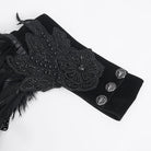 DEVIL FASHION Men's Gothic Stand Collar Feather Cape