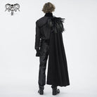 DEVIL FASHION Men's Gothic Stand Collar Feather Cape