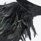 DEVIL FASHION Men's Gothic Stand Collar Feather Cape