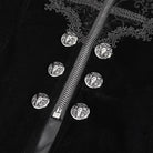 DEVIL FASHION Herren Gothic Stehkragen Spitze Splice Schwalbenschwanz Mantel Schwarz